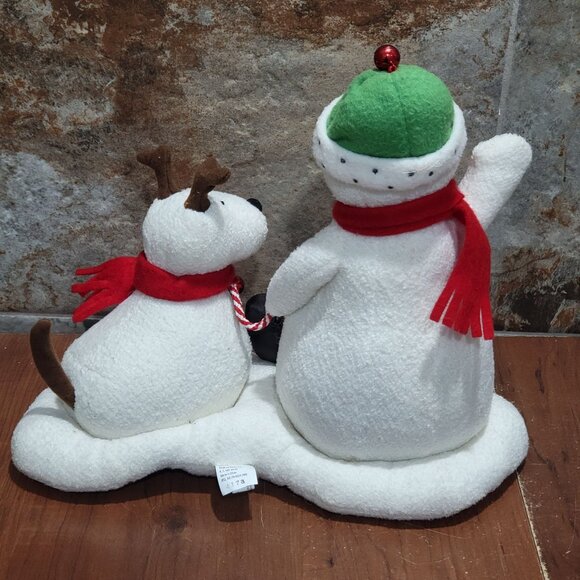 Hallmark Jingle Pals Plush Snowman Dog Musical Animated Sings Jingle Bells - Picture 2 of 13